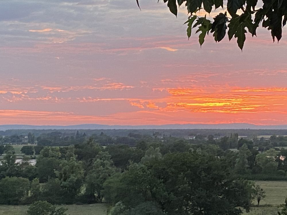 uitzicht vroeg in de avond